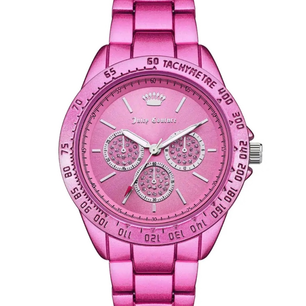 NWT⌚  Juicy Couture Black Label Metallic Pink Watch